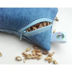 Clearance Waschbares Dinkelspelz-Mauskissen aus Denim und Reißverschluss, Jeans Mauskissen mit Dinkelspreu Geschenke