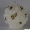 Online Weiße Weihnachtskerze mit Rosen und goldenen Blättern Kerzen & Beleuchtung