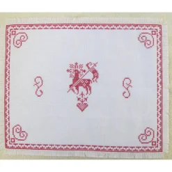 Ostertischdeko|Skatstädterin Weihkorbdecke, Osterdecke religiöses Motiv, Kreuzstich Handarbeit, Osterdeko