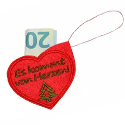 Discount Weihnachten Geldgeschenk Geschenkanhänger Herz aus Filz – Wiederverwendbar & liebevoll Geldgeschenke
