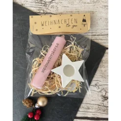 Sale Weihnachten in der Tüte ~ Weihnachten to go ~ Geschenktütchen Kerze mit Halter ~ Mitbringsel Weihnachtsgeschenke