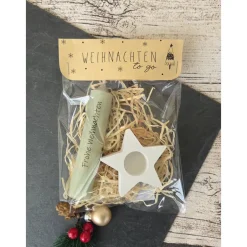 Sale Weihnachten in der Tüte ~ Weihnachten to go ~ Geschenktütchen Kerze mit Halter ~ Mitbringsel Weihnachtsgeschenke