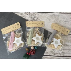 Sale Weihnachten in der Tüte ~ Weihnachten to go ~ Geschenktütchen Kerze mit Halter ~ Mitbringsel Weihnachtsgeschenke