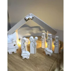 Best Weihnachten: Weihnachtskrippe modern – Minimalistische Krippe aus 3D-Druck Krippen