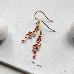 Weihnachtsaccessoires|MiMaKäfer Weihnachtliche Ohrringe Zuckerstange • Ohrhänger | Ohrschmuck | Weihnachten