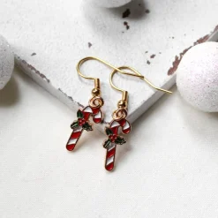Weihnachtsaccessoires|MiMaKäfer Weihnachtliche Ohrringe Zuckerstange • Ohrhänger | Ohrschmuck | Weihnachten