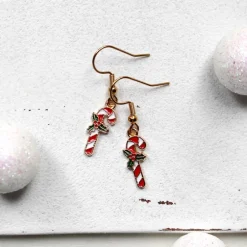 Weihnachtsaccessoires|MiMaKäfer Weihnachtliche Ohrringe Zuckerstange • Ohrhänger | Ohrschmuck | Weihnachten