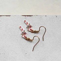 Weihnachtsaccessoires|MiMaKäfer Weihnachtliche Ohrringe Zuckerstange • Ohrhänger | Ohrschmuck | Weihnachten