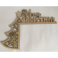 Online Weihnachtliche Tür- Ecke aus Holz, festliche Weihnachtsdeko Weihnachtsdeko