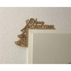 Online Weihnachtliche Tür- Ecke aus Holz, festliche Weihnachtsdeko Weihnachtsdeko