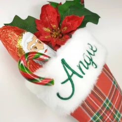 Nikolausstiefel|Nenci Weihnachtlicher High Heel oder Nikolaussocke mit gesticktem Namen
