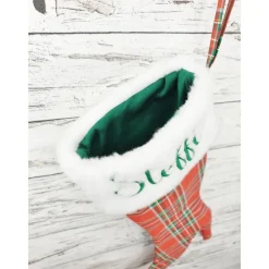 Nikolausstiefel|Nenci Weihnachtlicher High Heel oder Nikolaussocke mit gesticktem Namen
