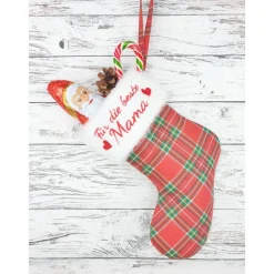 Nikolausstiefel|Nenci Weihnachtlicher High Heel oder Nikolaussocke mit gesticktem Namen