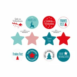 New Weihnachts - Sticker 4cm Bastelzubehör