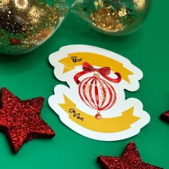 Discount Weihnachts Geschenketikett Vinyl | beschriftbarer Weihnachtskugel Sticker | Geschenklabel Weihnachten Sticker & Aufkleber