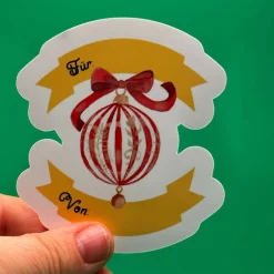 Discount Weihnachts Geschenketikett Vinyl | beschriftbarer Weihnachtskugel Sticker | Geschenklabel Weihnachten Sticker & Aufkleber