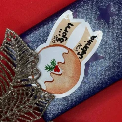 Hot Weihnachts Geschenketikett Vinyl | beschriftbarer Lebkuchenkeks Sticker | Geschenklabel Xmas Sticker & Aufkleber