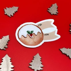 Hot Weihnachts Geschenketikett Vinyl | beschriftbarer Lebkuchenkeks Sticker | Geschenklabel Xmas Sticker & Aufkleber