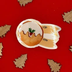 Hot Weihnachts Geschenketikett Vinyl | beschriftbarer Lebkuchenkeks Sticker | Geschenklabel Xmas Sticker & Aufkleber