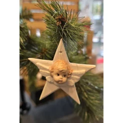 Weihnachtsanhänger - Weihnachtsdeko - Stern mit Engel - Baumschmuck