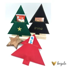 Geldgeschenke|beijule Weihnachtsbaum/ 18 verschiedene Filzfarben
