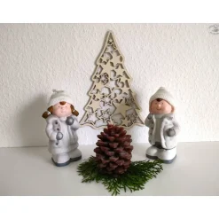 Weihnachtsdeko|Hübsches Aus Holz Weihnachtsbaum mit Sternmuster aus Holz