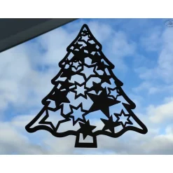 Weihnachtsdeko|Hübsches Aus Holz Weihnachtsbaum mit Sternmuster aus Holz