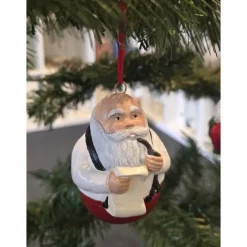 Baumschmuck|Keramikflamme Weihnachtsbaumschmuck aus Keramik - Nikolaus - Weihnachtsmann