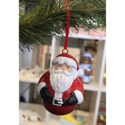 Baumschmuck|Keramikflamme Weihnachtsbaumschmuck aus Keramik - Nikolaus - Weihnachtsmann