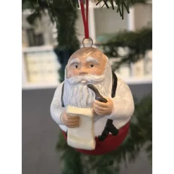 Baumschmuck|Keramikflamme Weihnachtsbaumschmuck aus Keramik - Nikolaus - Weihnachtsmann