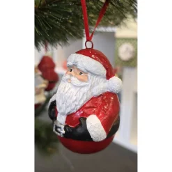 Baumschmuck|Keramikflamme Weihnachtsbaumschmuck aus Keramik - Nikolaus - Weihnachtsmann