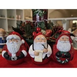 Baumschmuck|Keramikflamme Weihnachtsbaumschmuck aus Keramik - Nikolaus - Weihnachtsmann