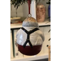 Baumschmuck|Keramikflamme Weihnachtsbaumschmuck aus Keramik - Nikolaus - Weihnachtsmann