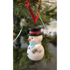 Baumschmuck|Keramikflamme Weihnachtsdeko aus Keramik - Schneemann 4 - Winterdekoration -