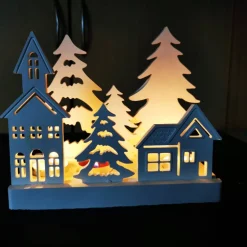 Kerzen & Beleuchtung|Alarnas Welt Weihnachtsdorf mit Kerzeneinsätzen für Advents- und Weihnachtszeit aus Resincrete