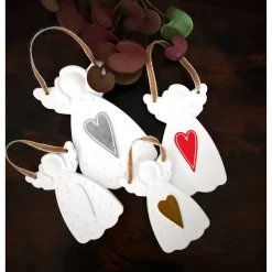 Sale Weihnachtsengel & Schutzengel aus Keramik – Geschenkidee mit Herz Baumschmuck