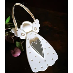Sale Weihnachtsengel & Schutzengel aus Keramik – Geschenkidee mit Herz Baumschmuck