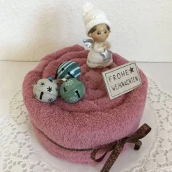 Hot Weihnachts-Geschenk Engel Sterne Schellen Frohe Weihnachten Handtuchtorte Duschtuch altrosa mint creme petrol weiß Weihnachtsgeschenke
