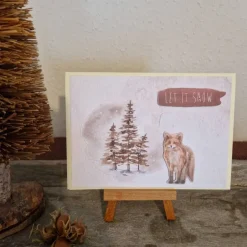 Weihnachtskarten|Teufelinchens_Ideen_Shop Weihnachtskarte - Fuchs - Let it Snow