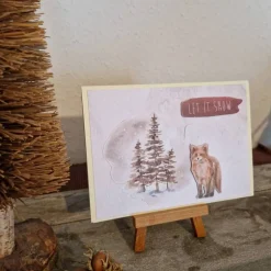 Weihnachtskarten|Teufelinchens_Ideen_Shop Weihnachtskarte - Fuchs - Let it Snow