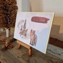 Weihnachtskarten|Teufelinchens_Ideen_Shop Weihnachtskarte - Fuchs - Let it Snow