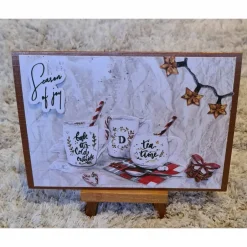 Weihnachtskarten|Teufelinchens_Ideen_Shop Weihnachtskarte " Tea Time " Season of joy , Löffel , Tassen