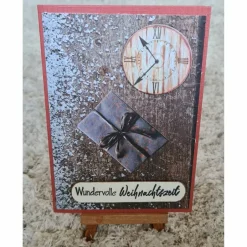 Weihnachtskarten|Teufelinchens_Ideen_Shop Weihnachtskarte , Uhr , Geschenk , Wundervolle Weihnachtszeit