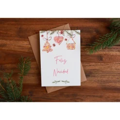 Best Weihnachtskarte | Weihnachtspost | Weihnachtsgruß | Feliz Navidad | aus Naturpapier | DIN A6 | Grußkarten Weihnachtskarten