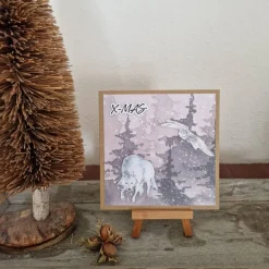 Best Weihnachtskarte - X-MAS - Wolf - Eule - Bäume Weihnachtskarten