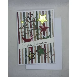 Best Weihnachtskarte,  DIN A6, Frohe Weihnachten, Creme/braun Weihnachtskarten
