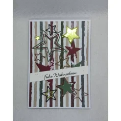 Best Weihnachtskarte,  DIN A6, Frohe Weihnachten, Creme/braun Weihnachtskarten