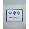 Weihnachtskarten|Netles Kartenkunst & Schmuckallerlei Weihnachtskarte,  DIN A6,  Weihnachtspost, blau, Schneeflocken