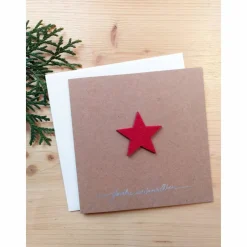 Best Weihnachtskarte "Filzstern", in 4 Varianten Weihnachtskarten