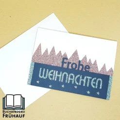 Weihnachtskarte Frohe Weihnachten Glitzer Weihnachtskarten